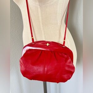Vintage Red Leather Bag Made in Italy 🇮🇹